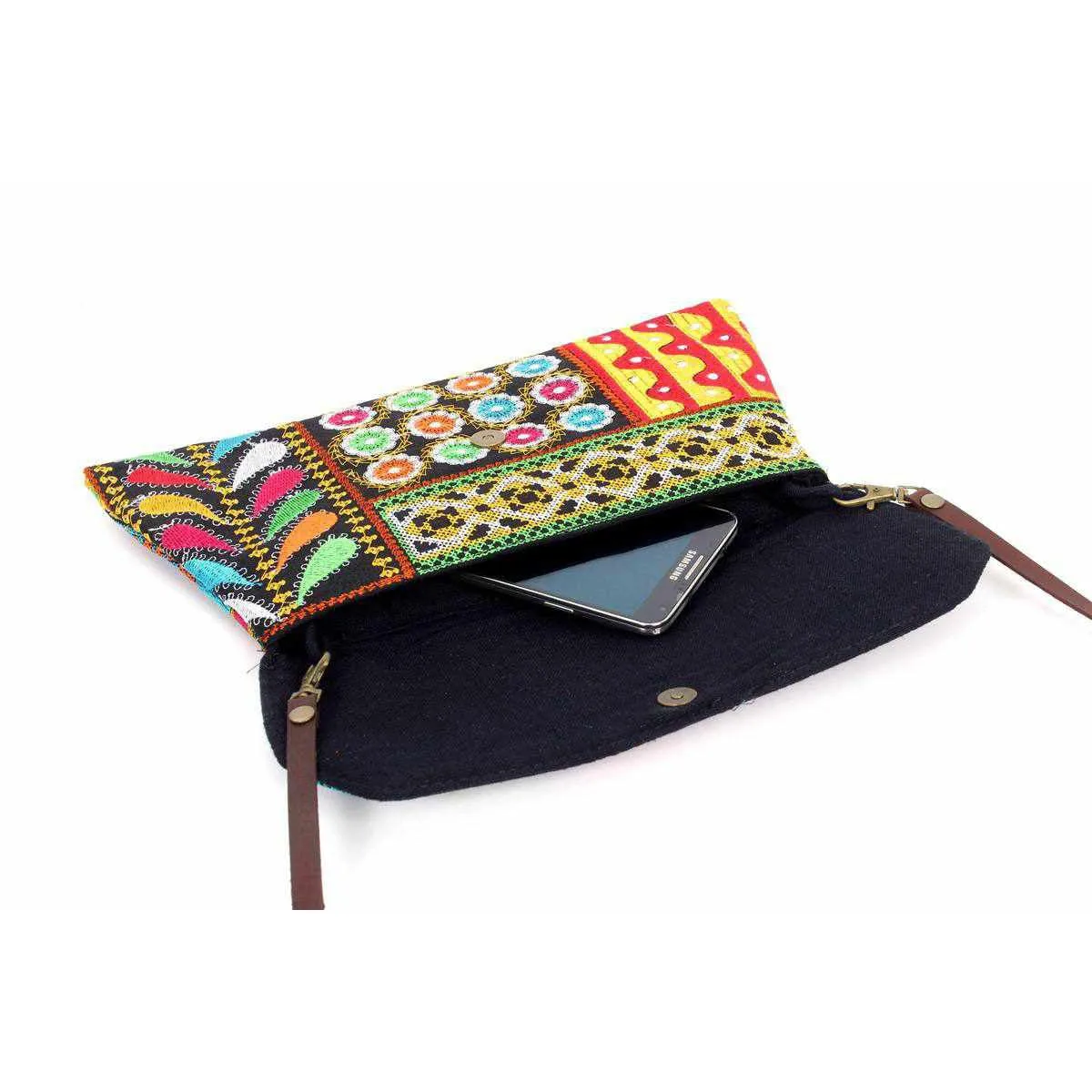 Embroidered Convertible Clutch | Crossbody Bag - Thailand