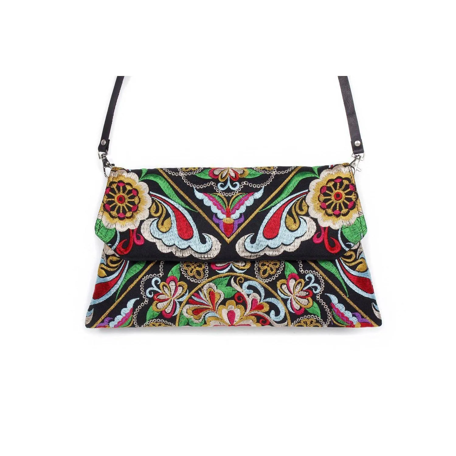 Embroidered Convertible Clutch | Crossbody Bag - Thailand