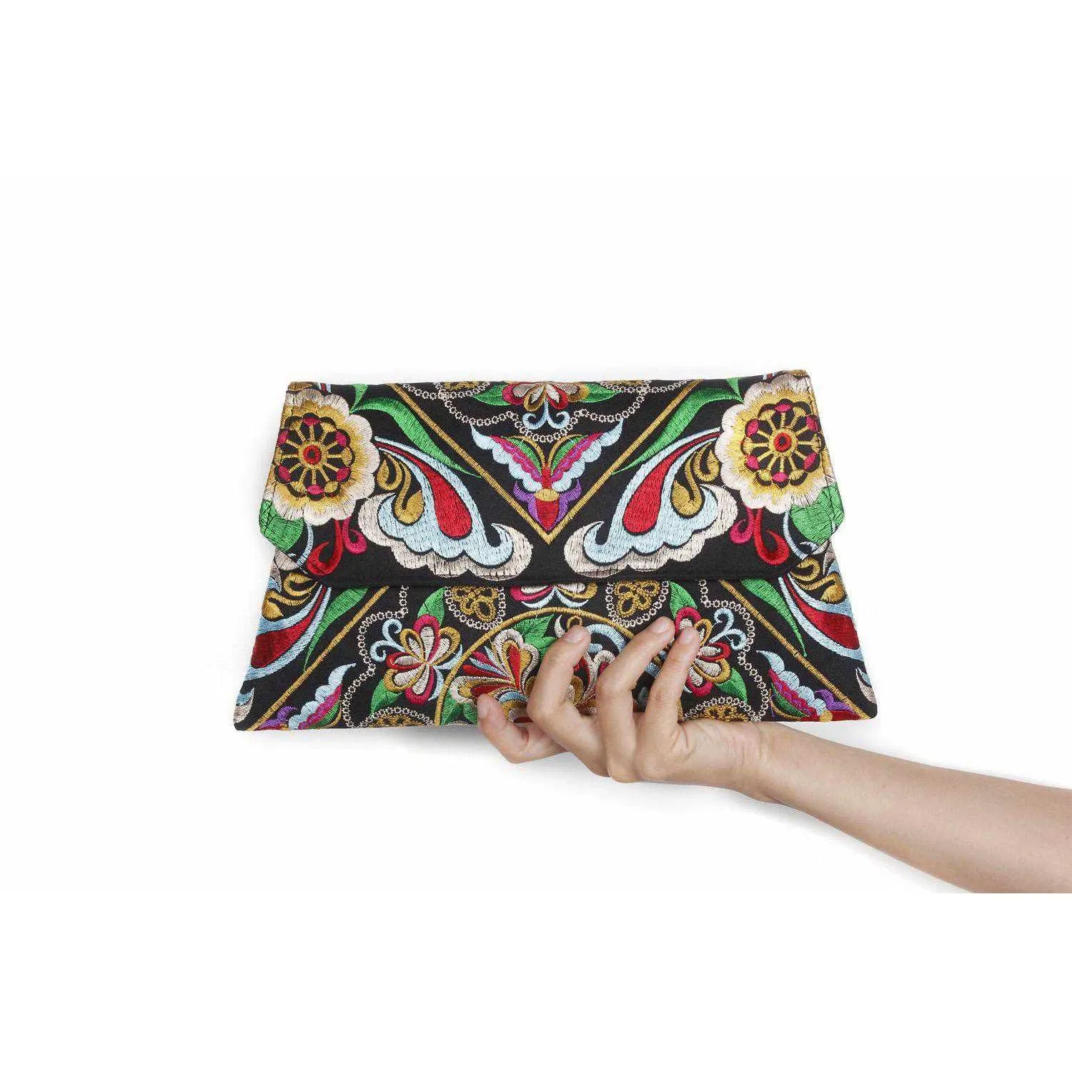 Embroidered Convertible Clutch | Crossbody Bag - Thailand