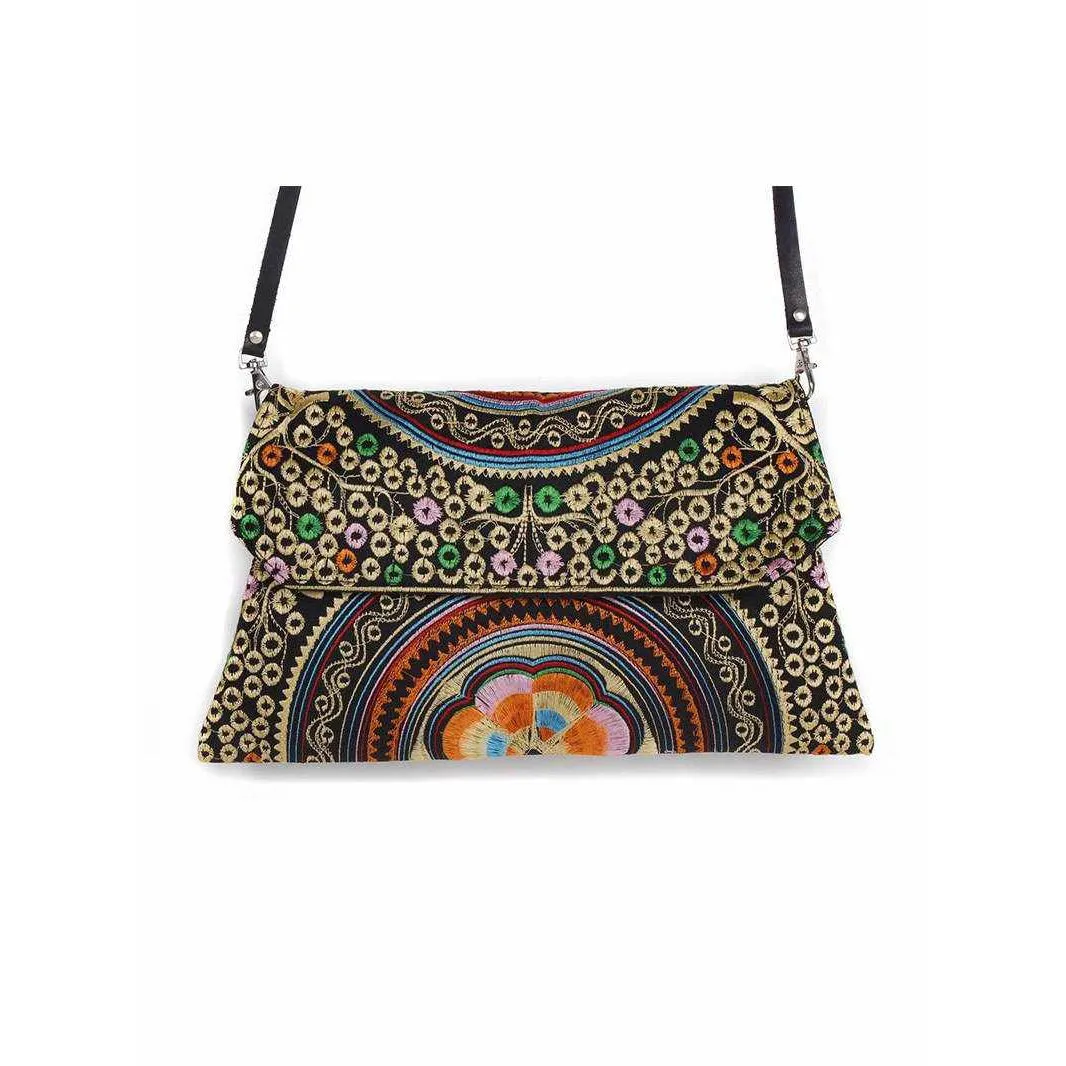 Embroidered Convertible Clutch | Crossbody Bag - Thailand