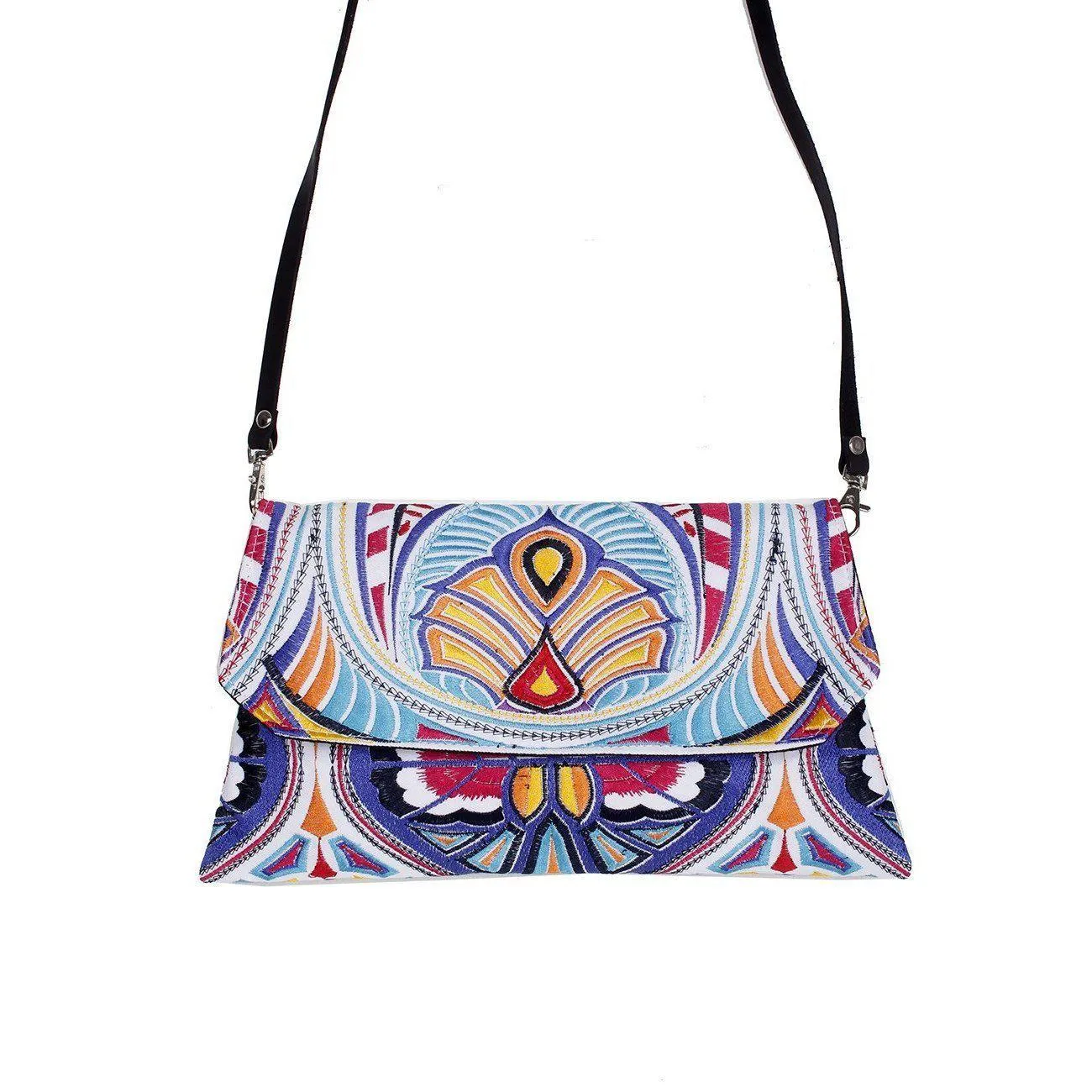 Embroidered Convertible Clutch | Crossbody Bag - Thailand