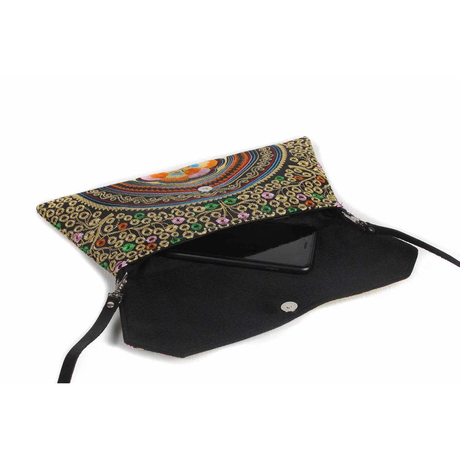 Embroidered Convertible Clutch | Crossbody Bag - Thailand