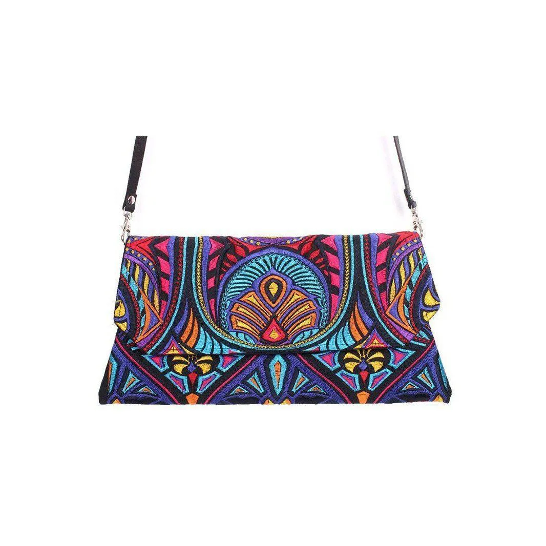 Embroidered Convertible Clutch | Crossbody Bag - Thailand