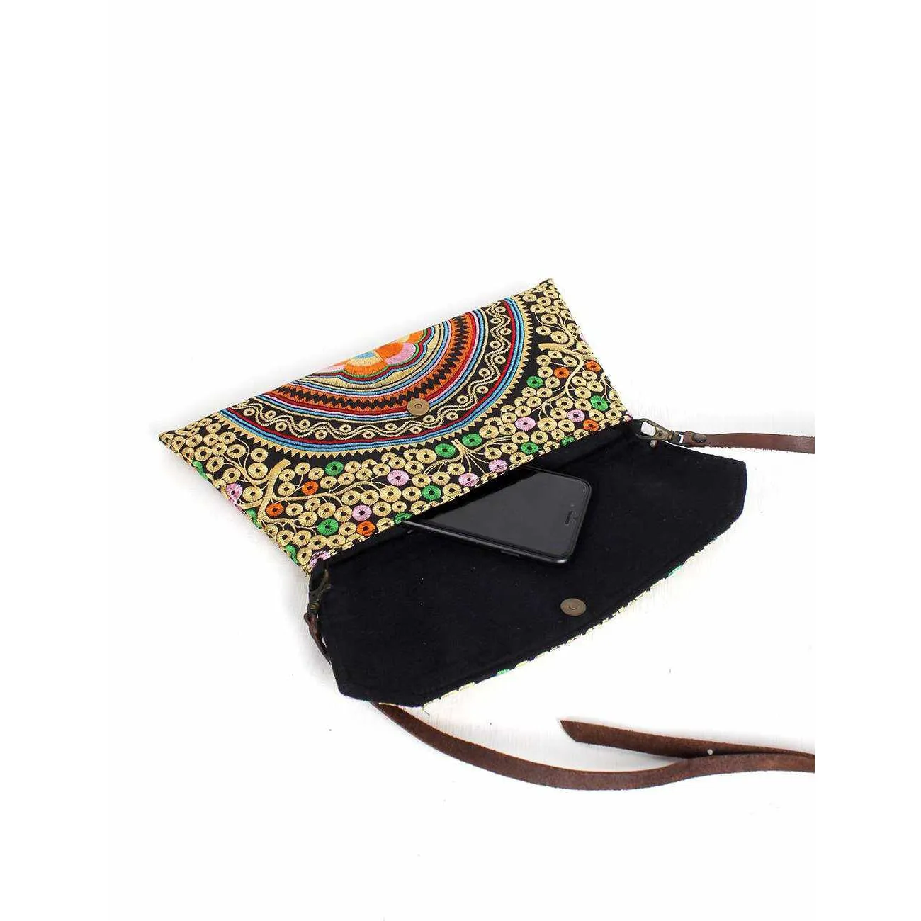 Embroidered Convertible Clutch | Crossbody Bag - Thailand