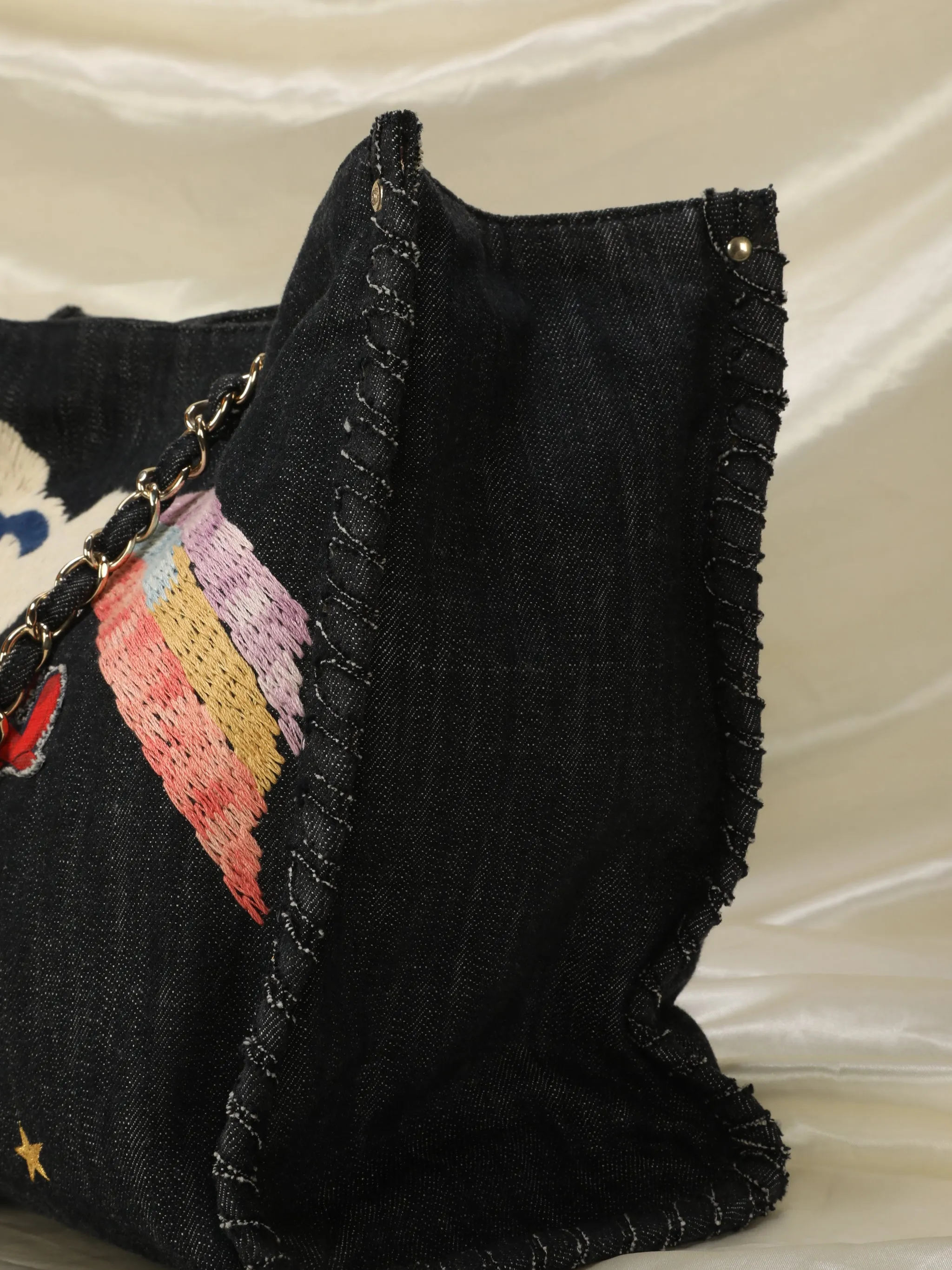 Extremely Rare Limited Edition CL Denim Embroidered Tote