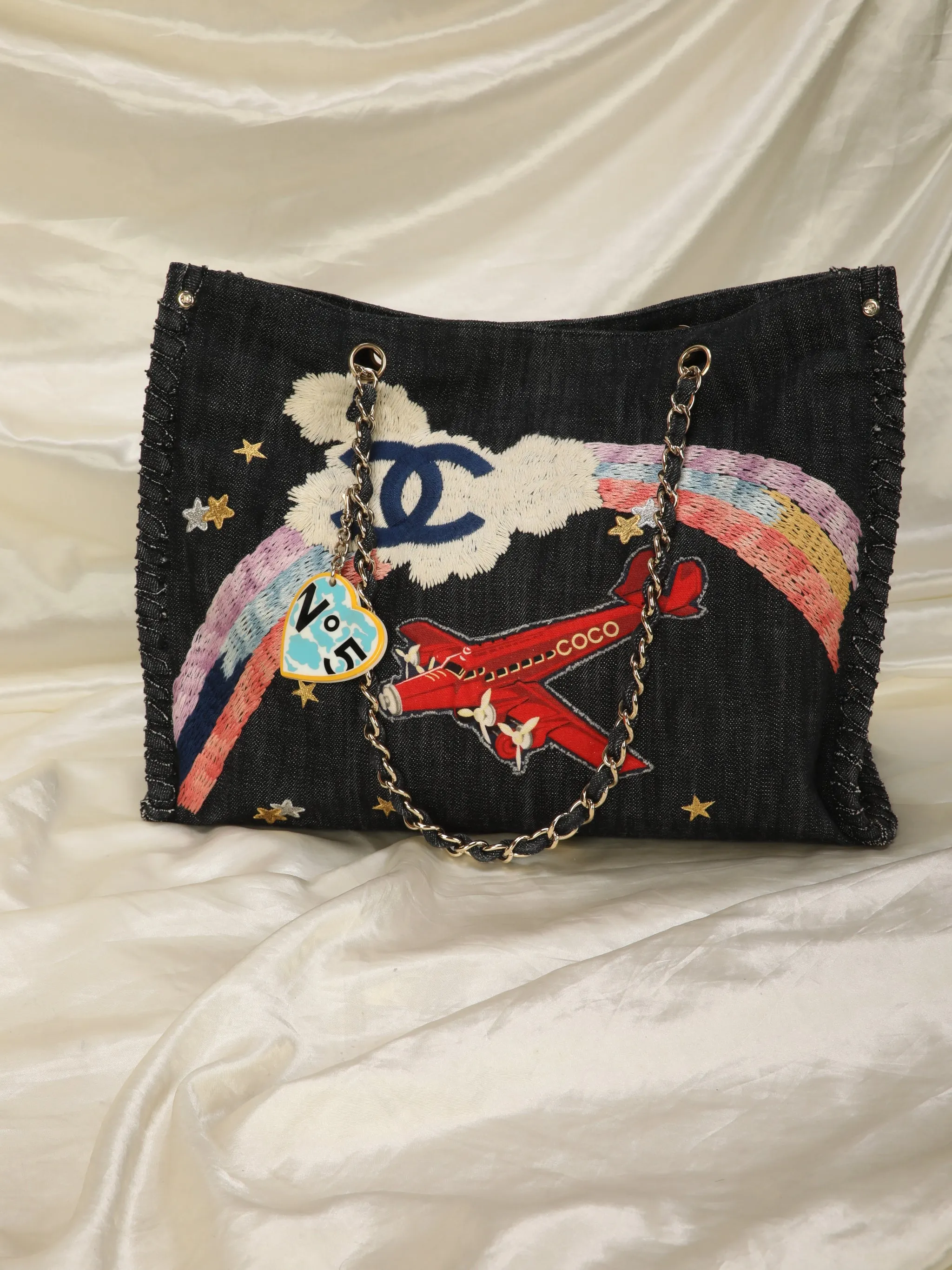 Extremely Rare Limited Edition CL Denim Embroidered Tote