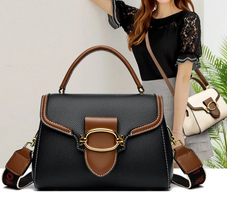 Fashion Genuine Leather Women's Bag 2023 New Simple Large Capacity Shoulder Bag Versatile Temperament Crossbody Handbag for Women