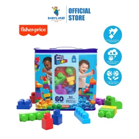 Fisher-Price Mega Bloks Big Building Bag 60pcs (1y )