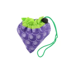 Floral Print Themed Shopping Bag in a Draw String Grape Themed Pouch