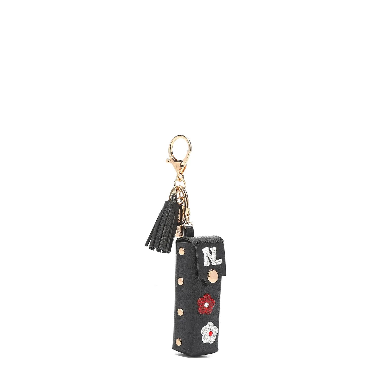 FLOWER LIPSTICK HOLDER KEYCHAIN