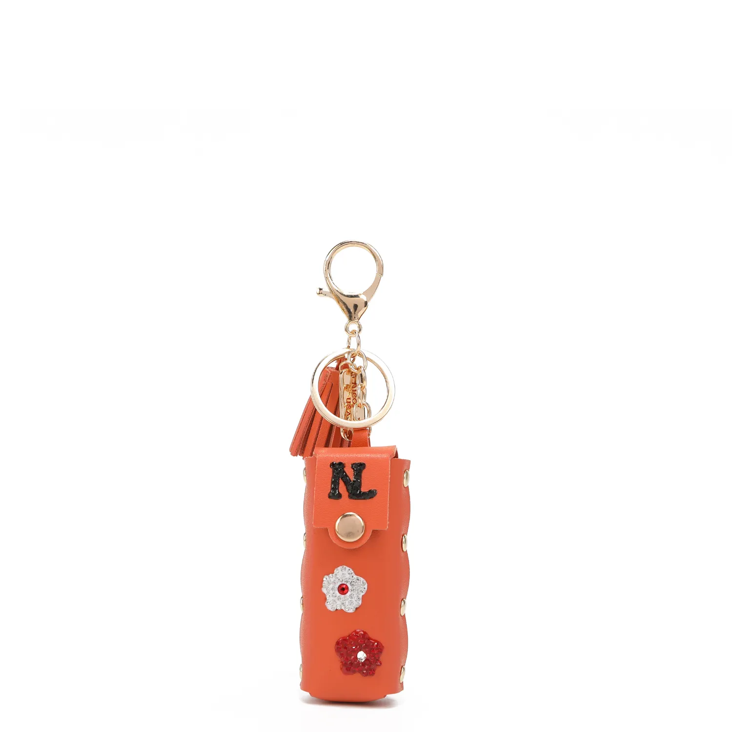 FLOWER LIPSTICK HOLDER KEYCHAIN