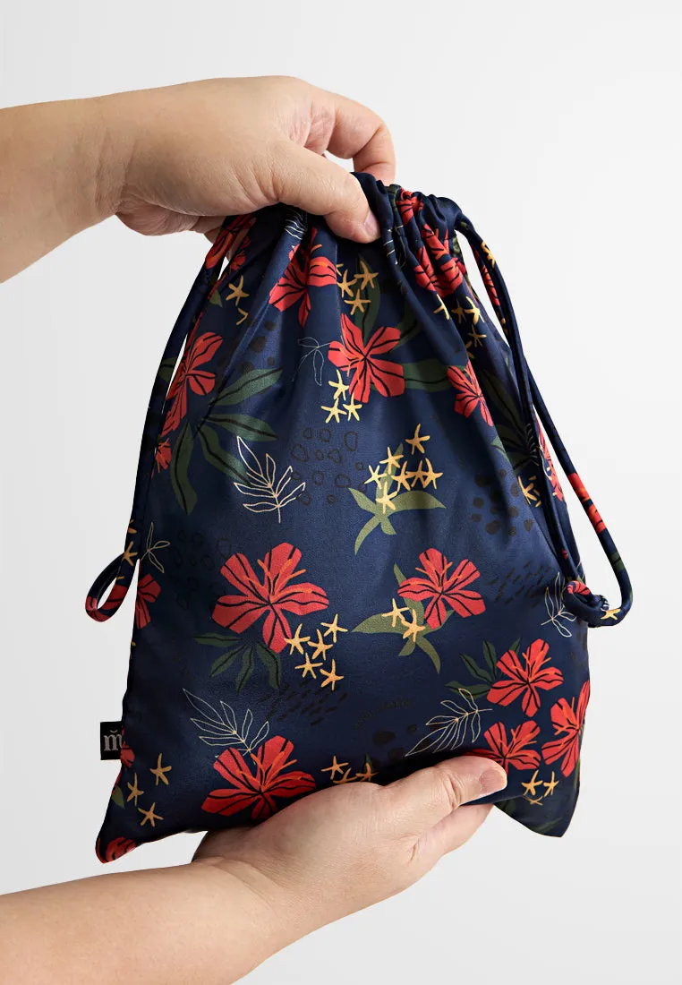 [FREEGIFT] Shay Satin printed drawstring bag