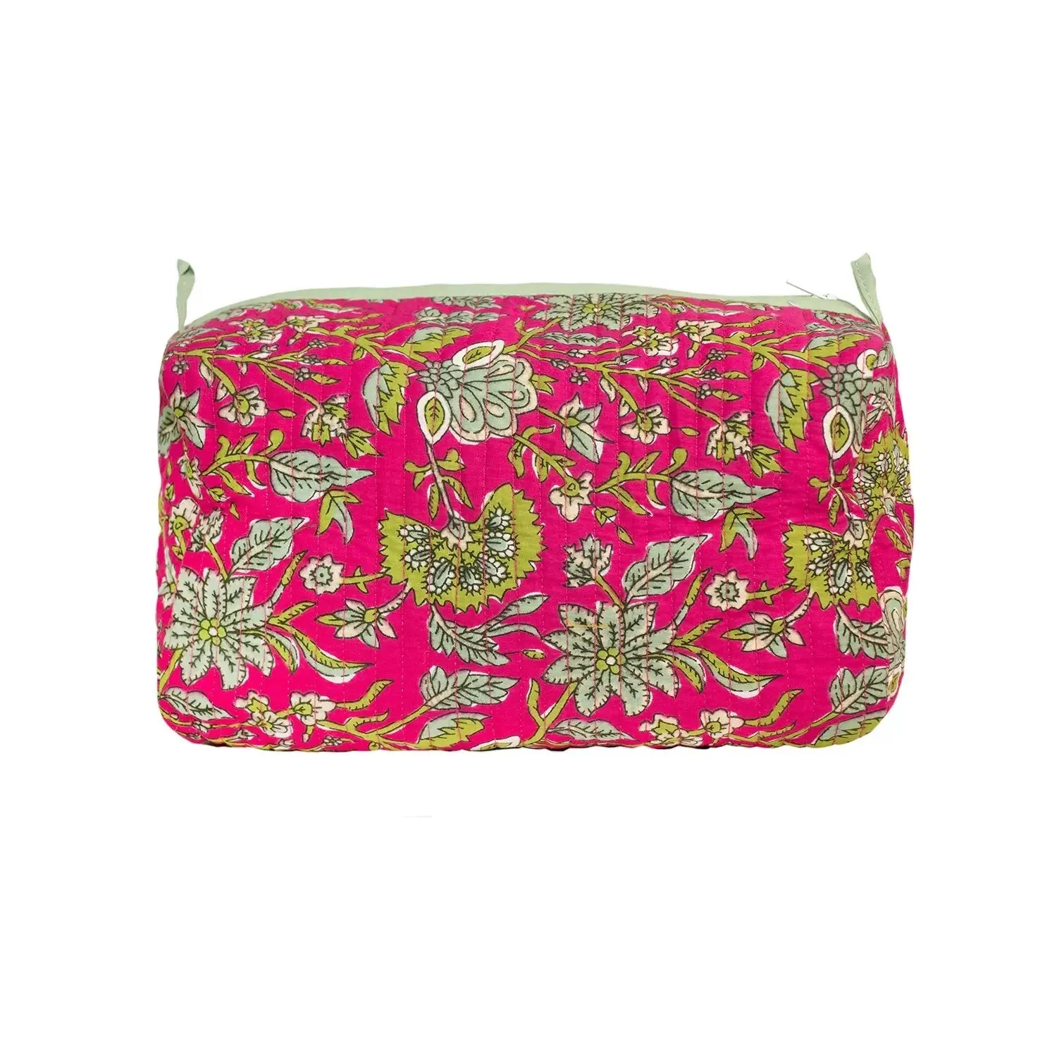 Fuchsia Freesia Cotton Wash Bag