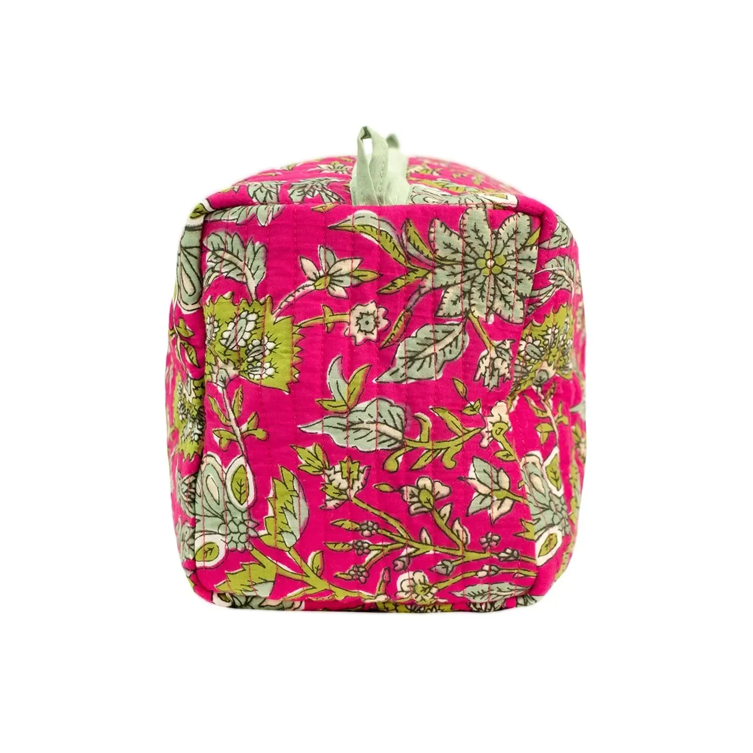 Fuchsia Freesia Cotton Wash Bag