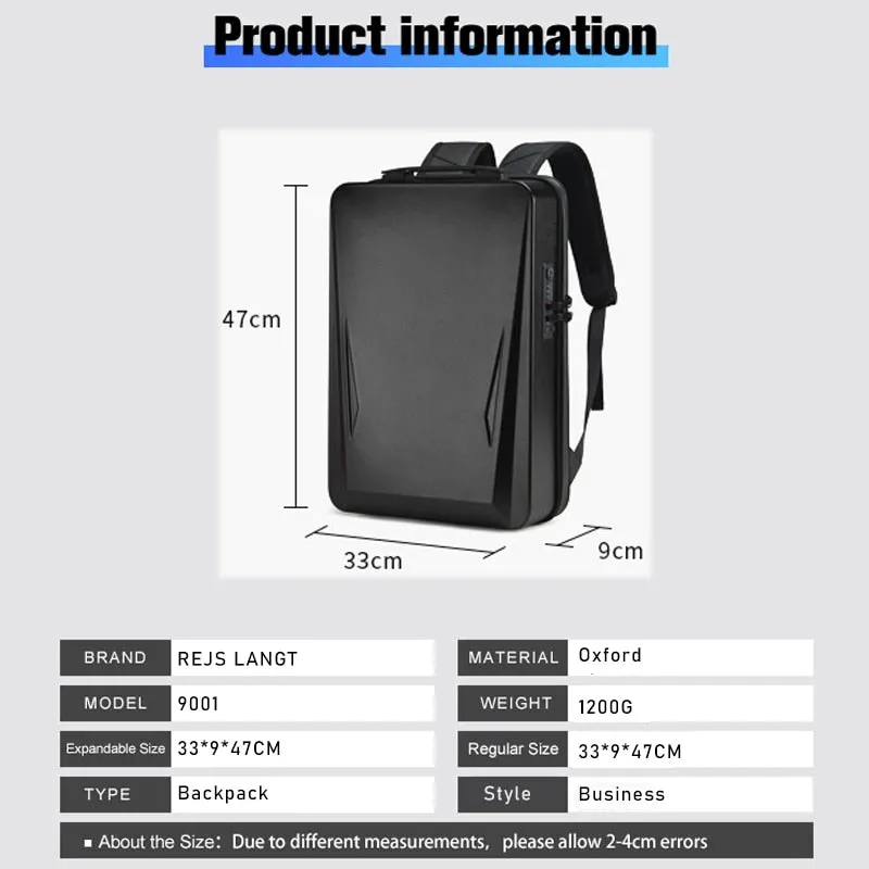 Gaming Backpack 17.3 Inch USB Charging Port Hard Shell Laptop Backpack for Gamers