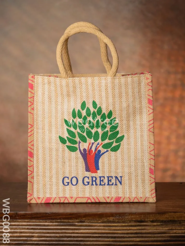 Go Green - Eco Friendly Jute Bag - WBG0088