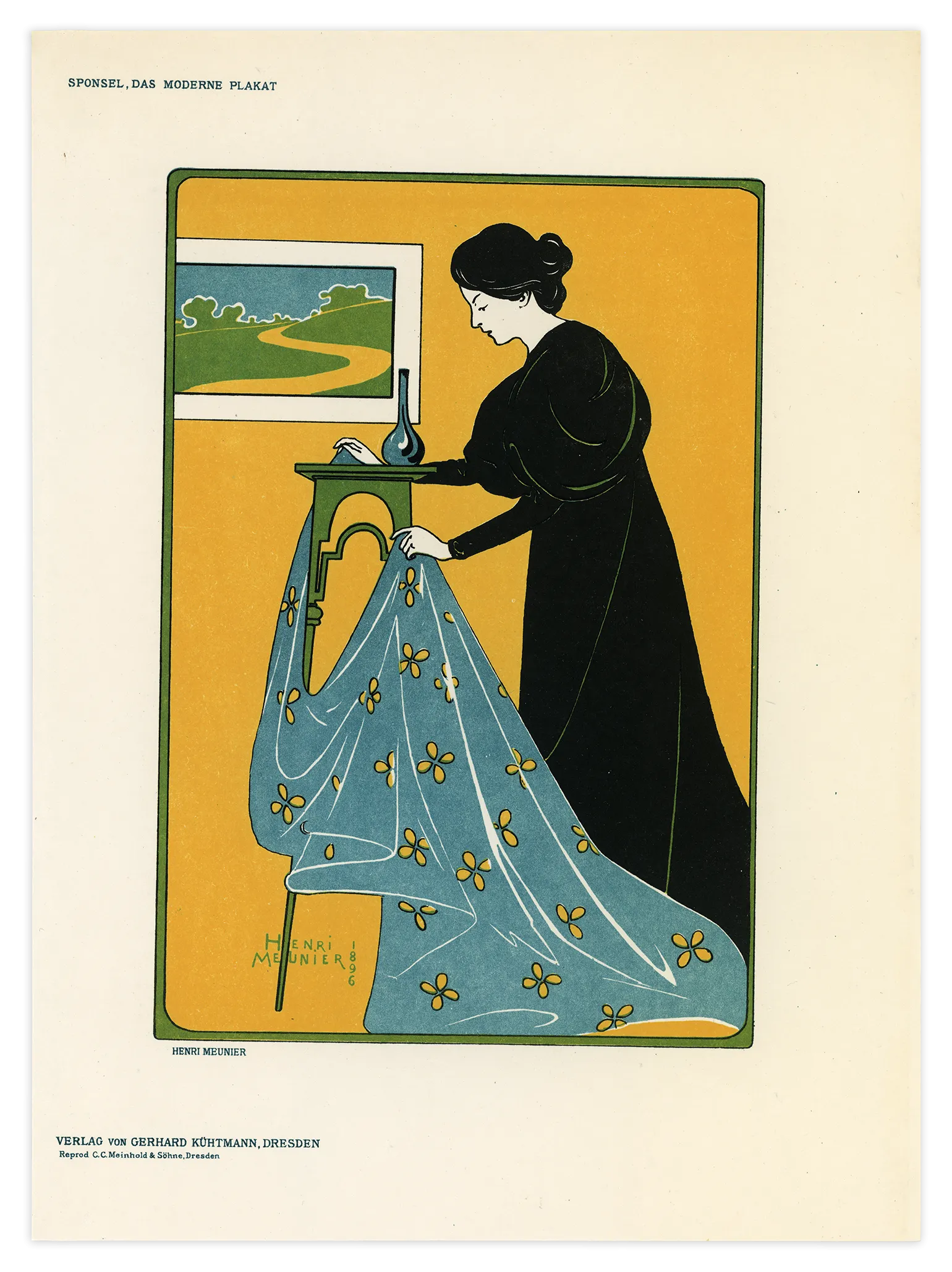 Gonthier-Meymans by Henri Meunier, Art Nouveau lithograph, 1897