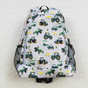 green truck print backpack bag BA0085