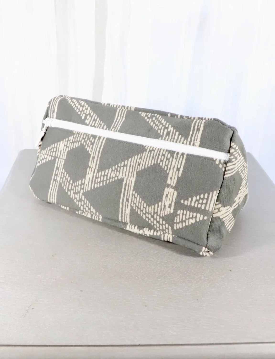 Grey Toiletry Bag- Triangles or Floral