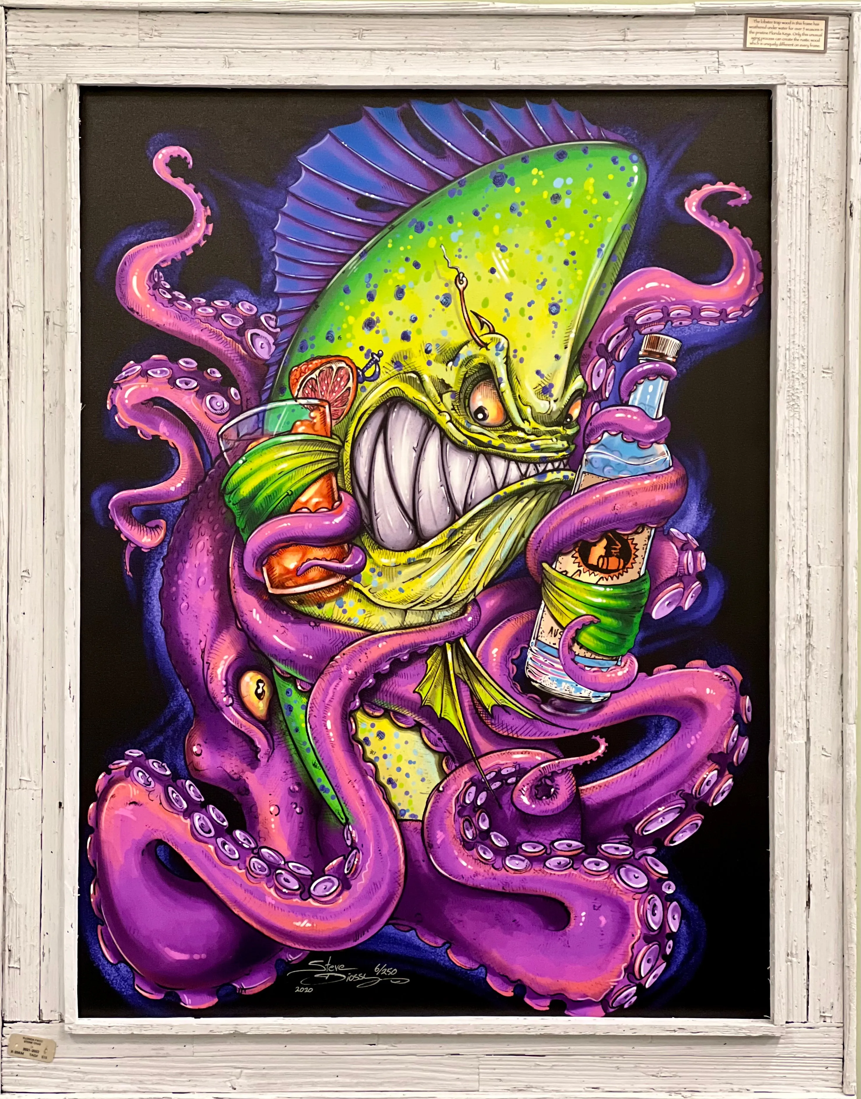 Hand Embellished "Mahi Vice" Limited Edition Canvas