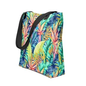 Hawaiian Tropical Leaves Tote Bag