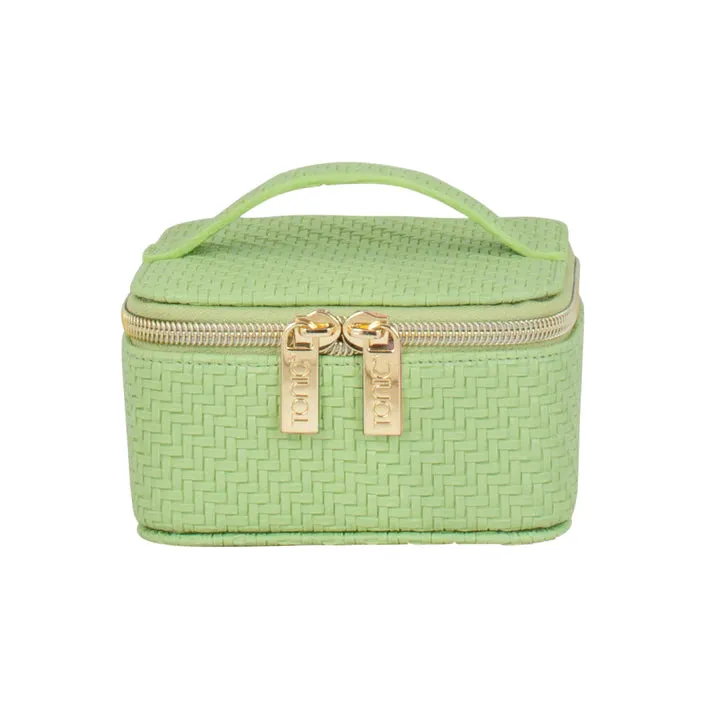 Herringbone Cosmetic Bag Collection | Pistachio