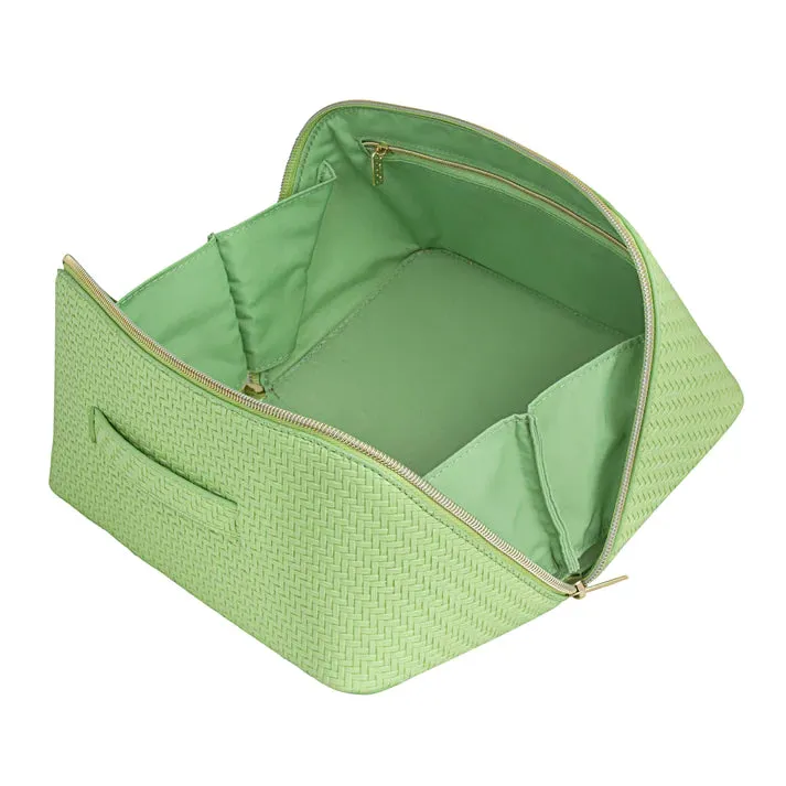 Herringbone Cosmetic Bag Collection | Pistachio