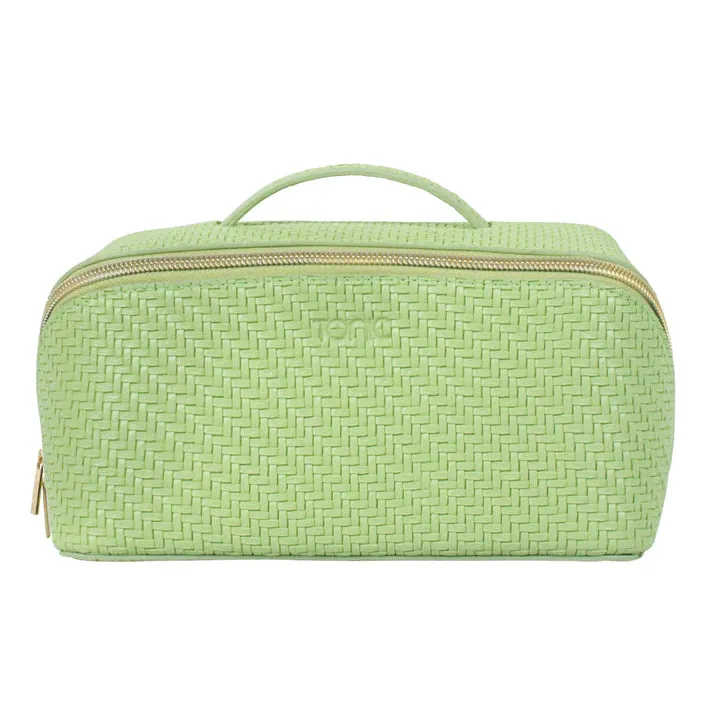 Herringbone Cosmetic Bag Collection | Pistachio