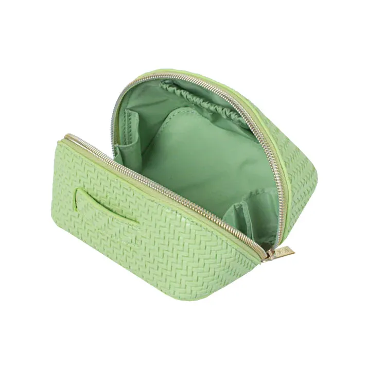 Herringbone Cosmetic Bag Collection | Pistachio