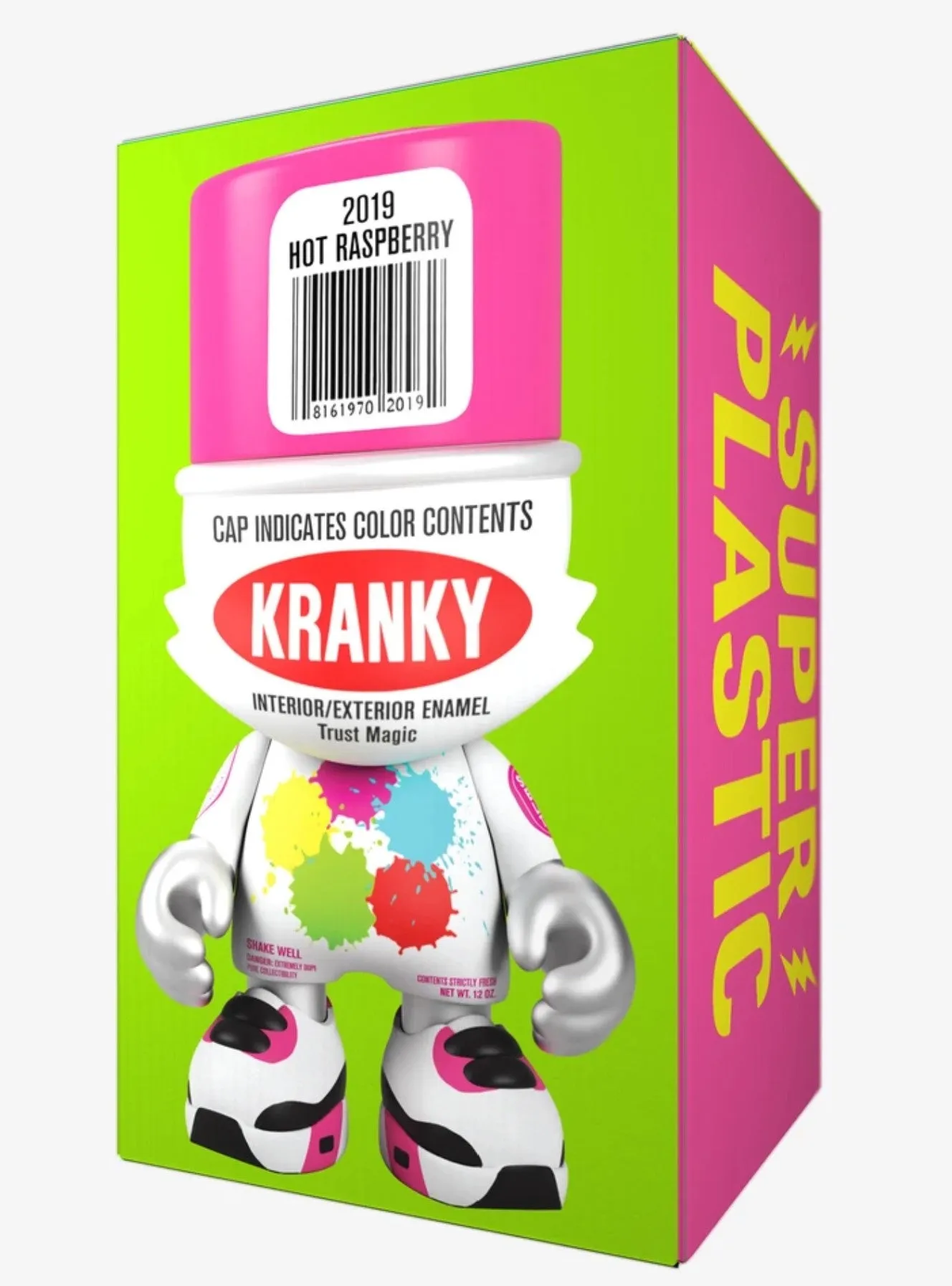 Hot Raspberry UberKranky SuperPlastic Art Toy by Sket-One