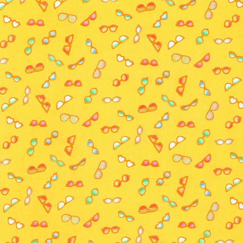 I Need a Vacation - Cool Shades Yellow Yardage