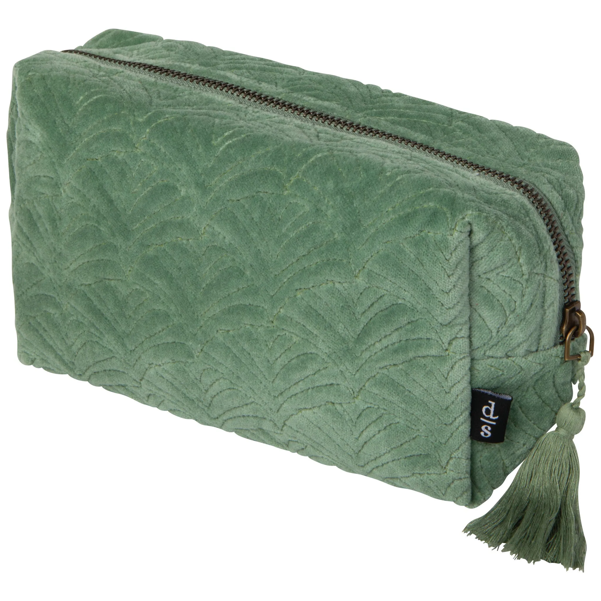 Jade Quilted Cosmetic Bag