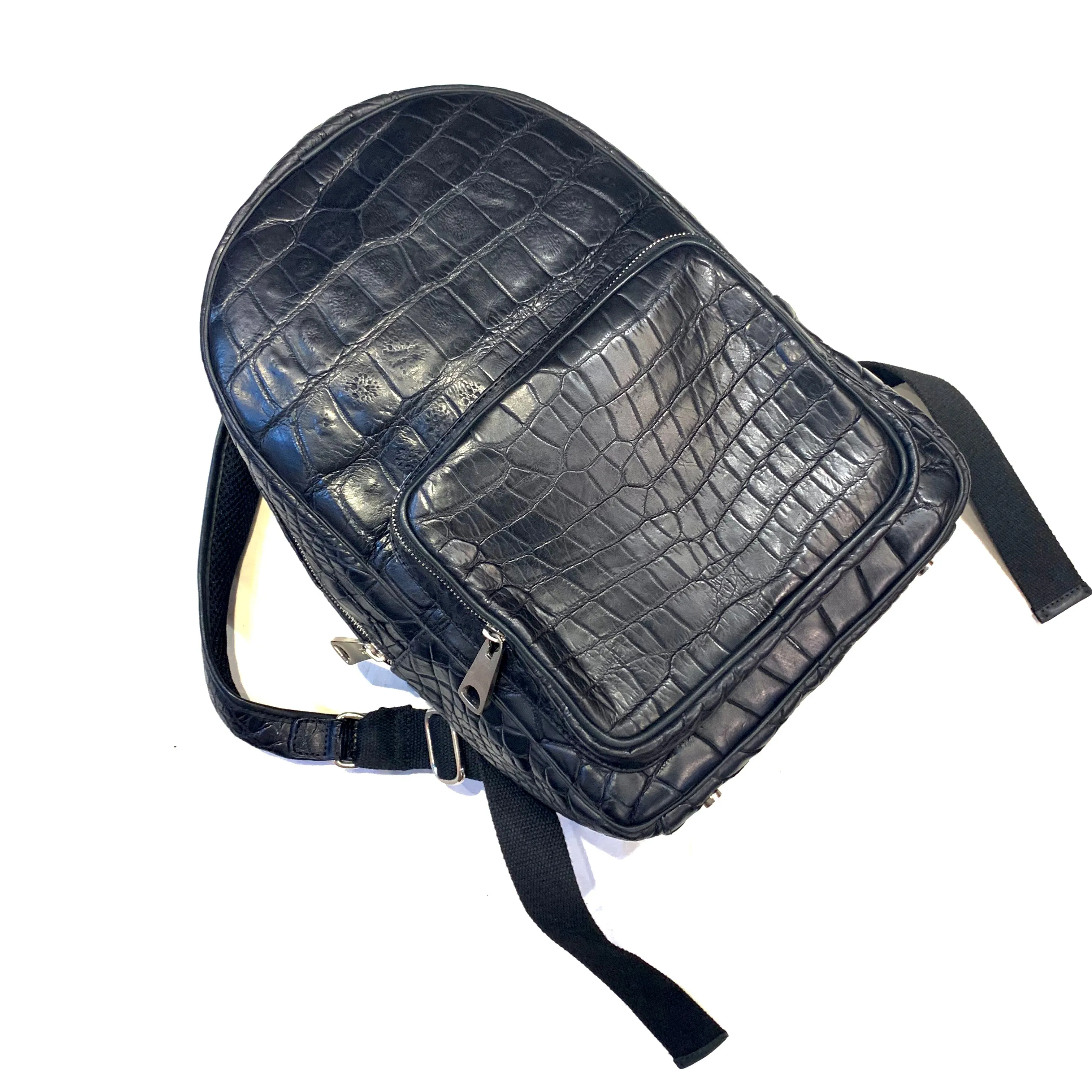 Kashani Black All-Over Alligator Backpack