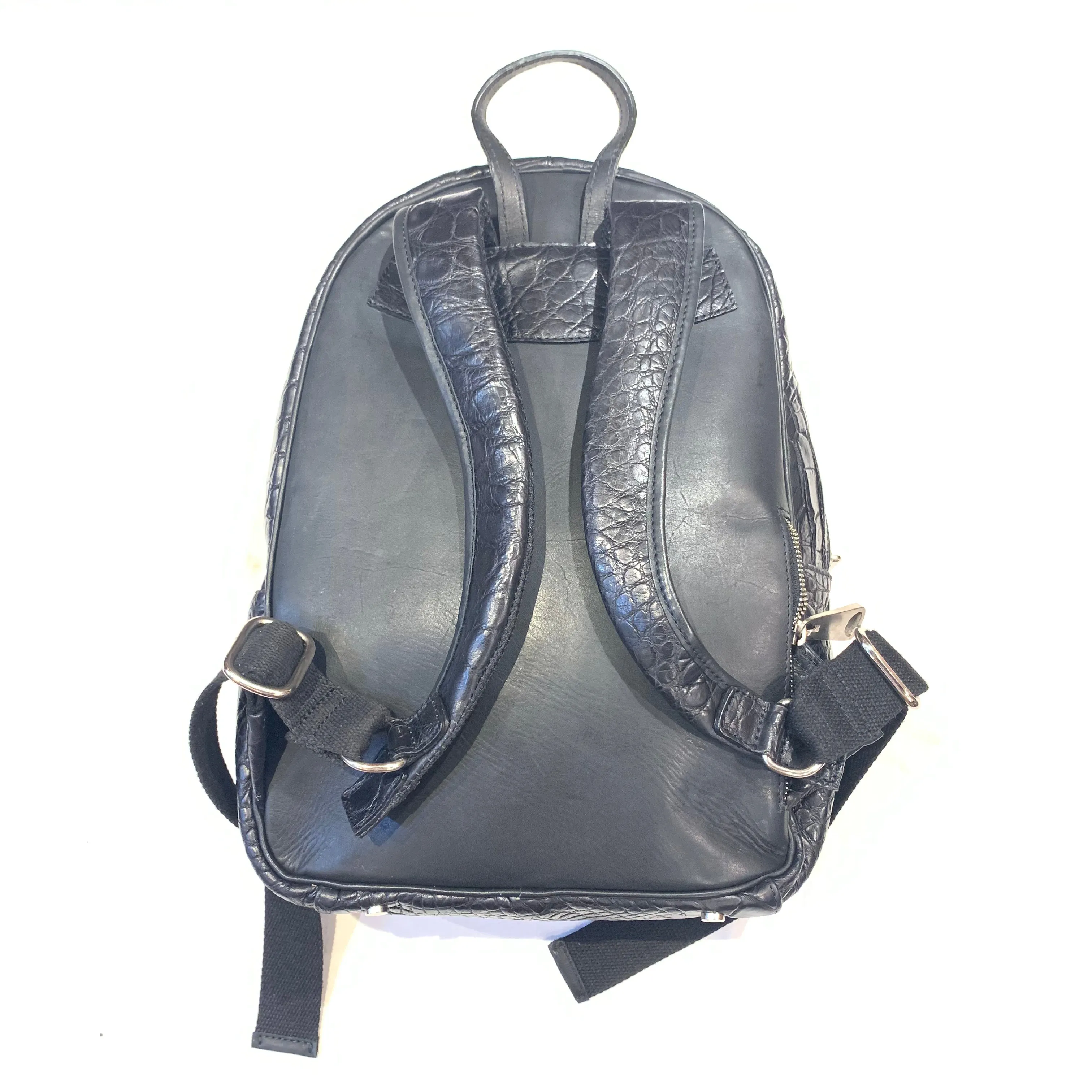 Kashani Black All-Over Alligator Backpack