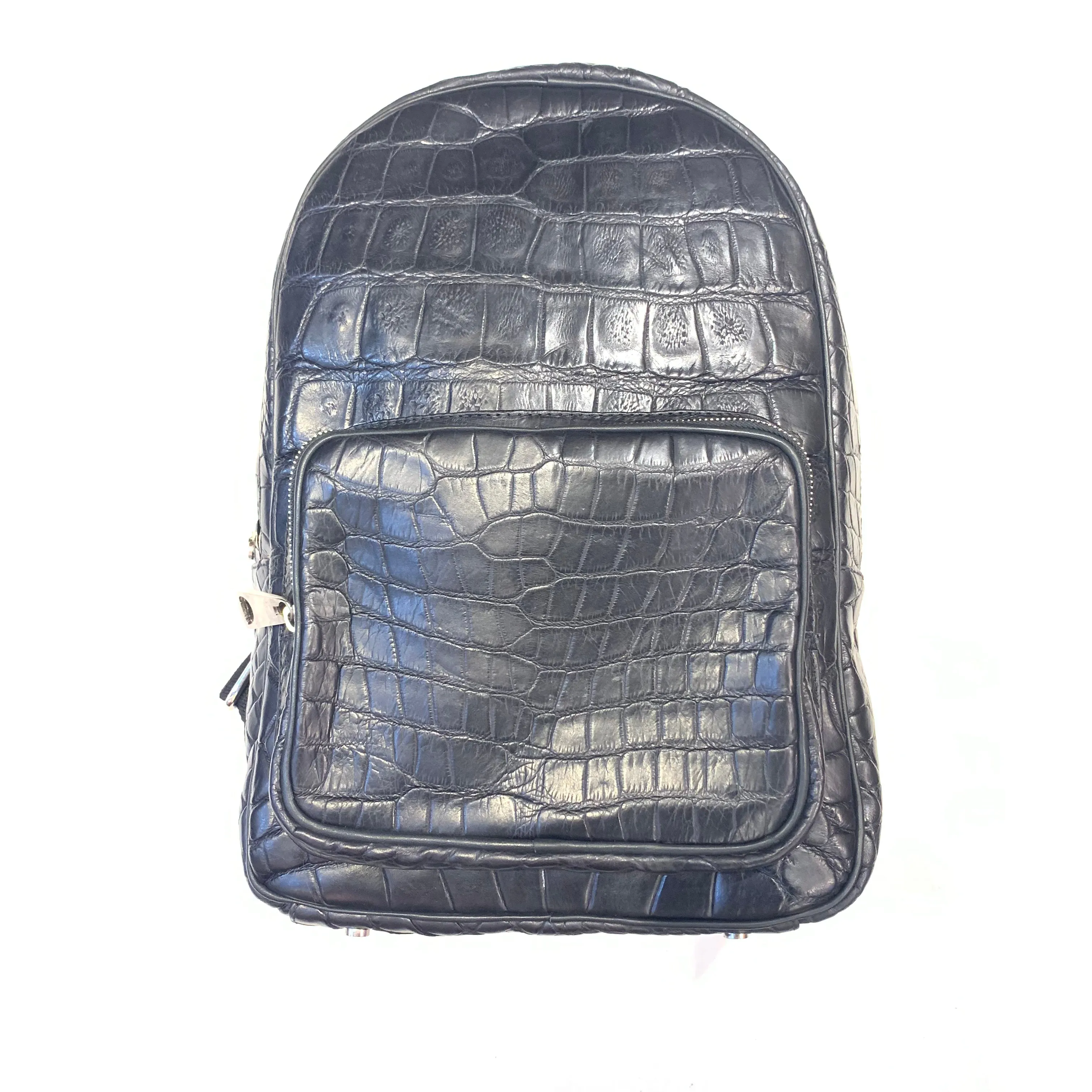 Kashani Black All-Over Alligator Backpack