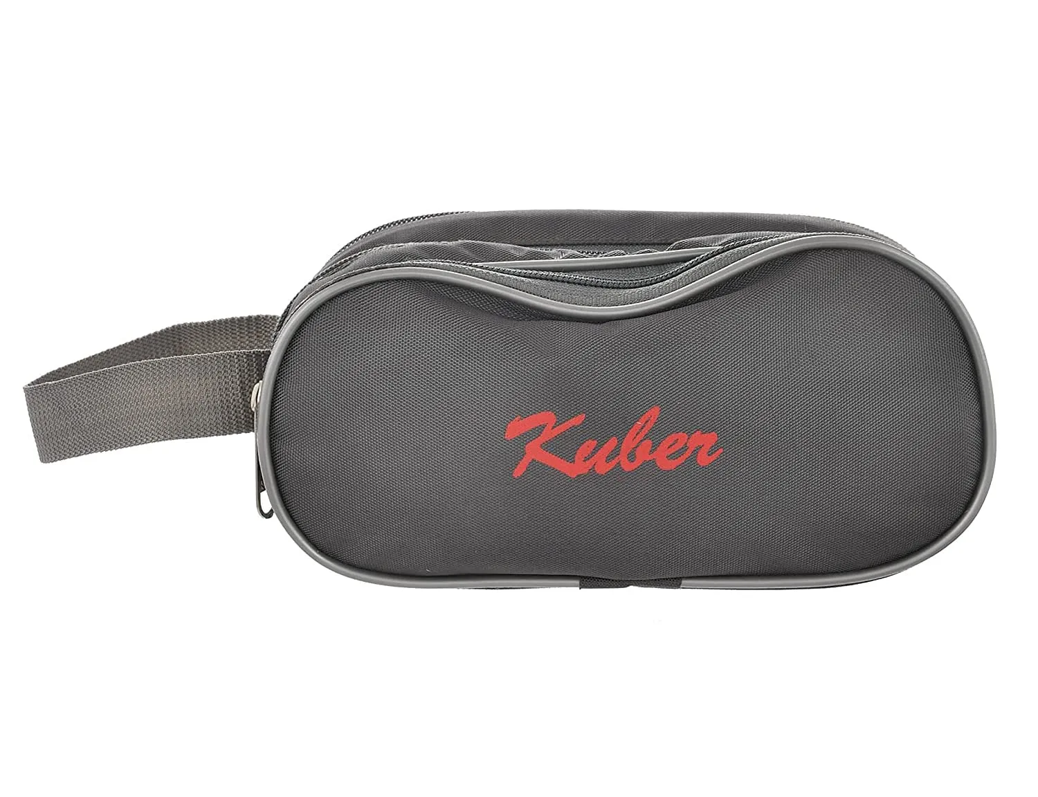 Kuber Industries Rexine Lightweight Travel Toiletry Bag Shaving Kit with Carrying Strap, Pack of 2 (Grey) 54KM4284