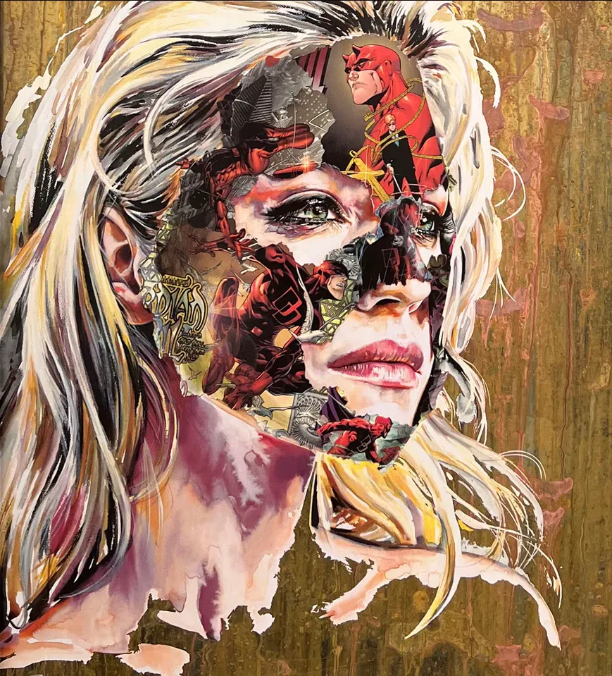 La Cage Et 'Acte De Foi Brass Silkscreen Print by Sandra Chevrier