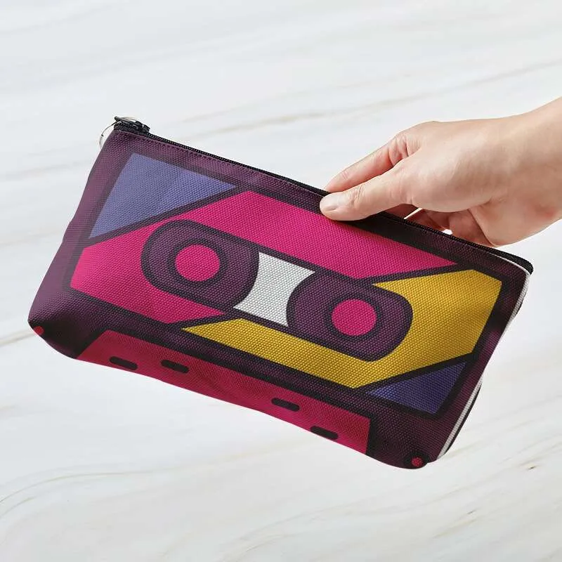 Large Capacity Women's Cosmetic Bag – Creative Pop Tape Print