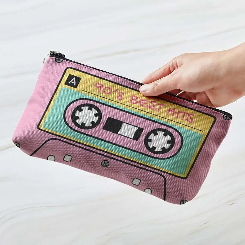 Large Capacity Women's Cosmetic Bag – Creative Pop Tape Print