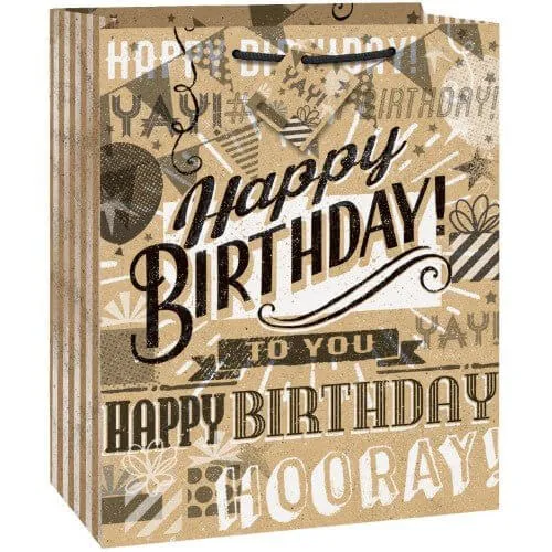 Large Happy Birthday Gift Bag (1ct)