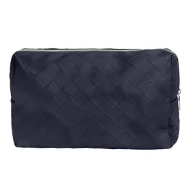 Large Woven Beauty Bag | Navy