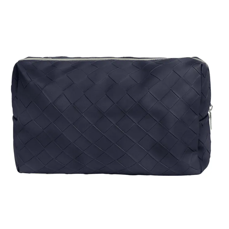 Large Woven Beauty Bag | Navy