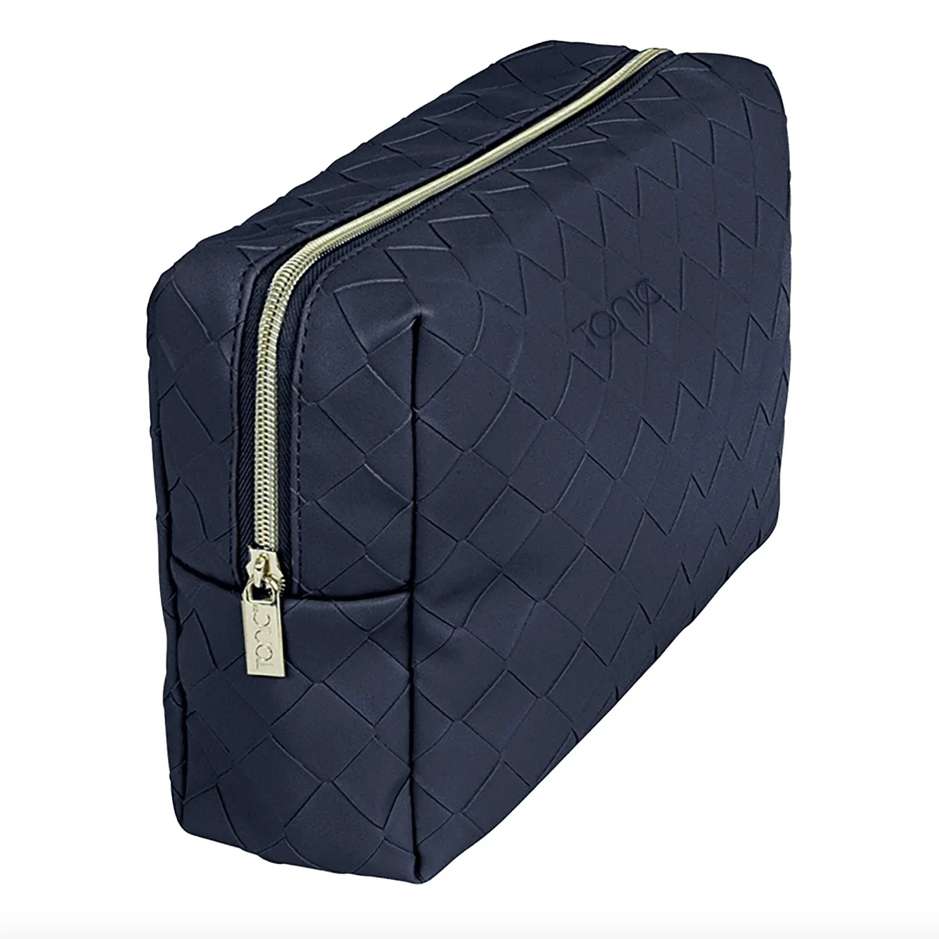 Large Woven Beauty Bag | Navy