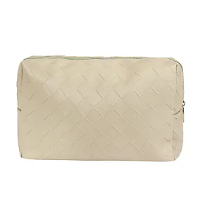 Large Woven Beauty Bag | Sand