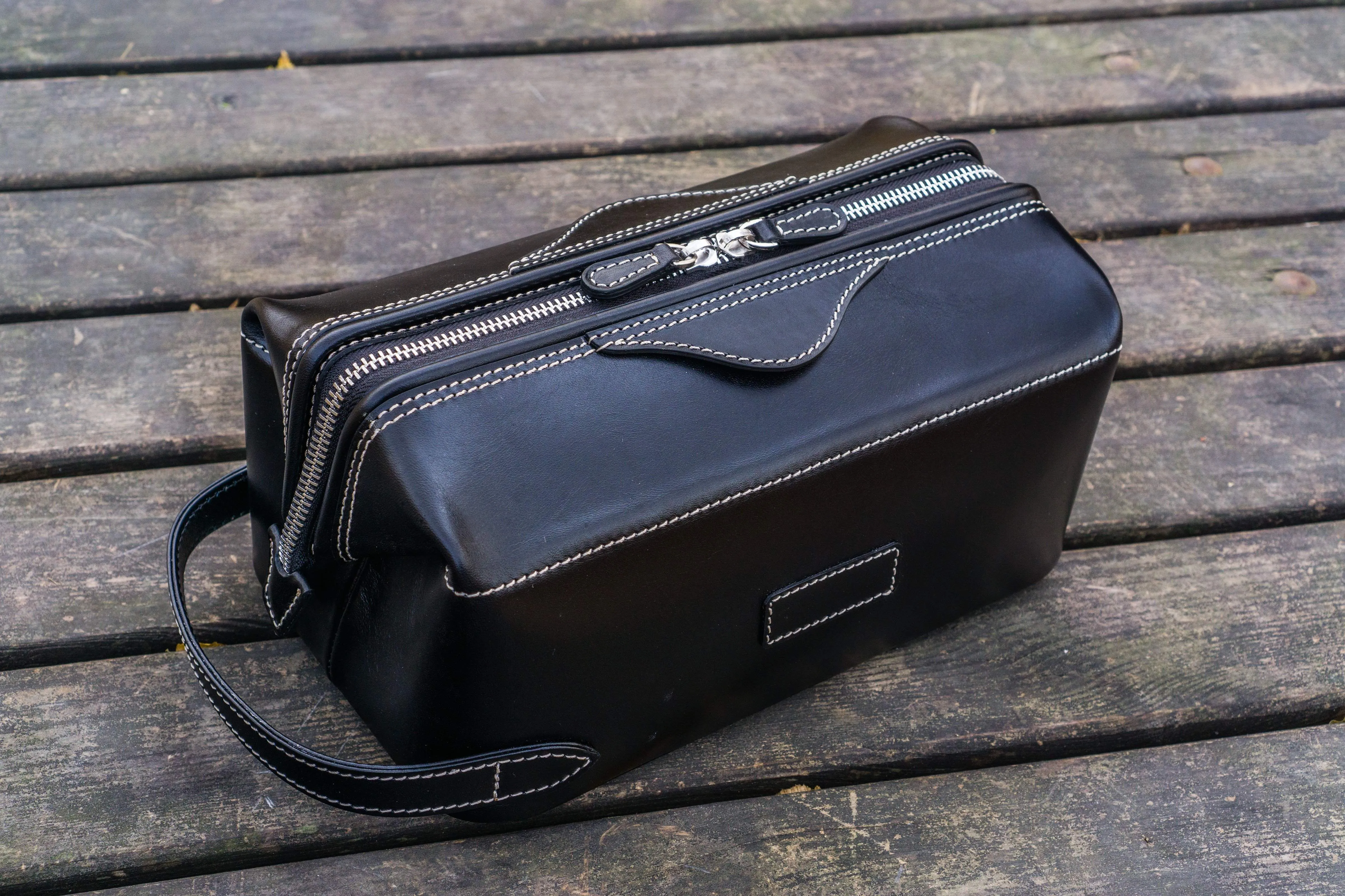 Leather Dopp Kit - Black