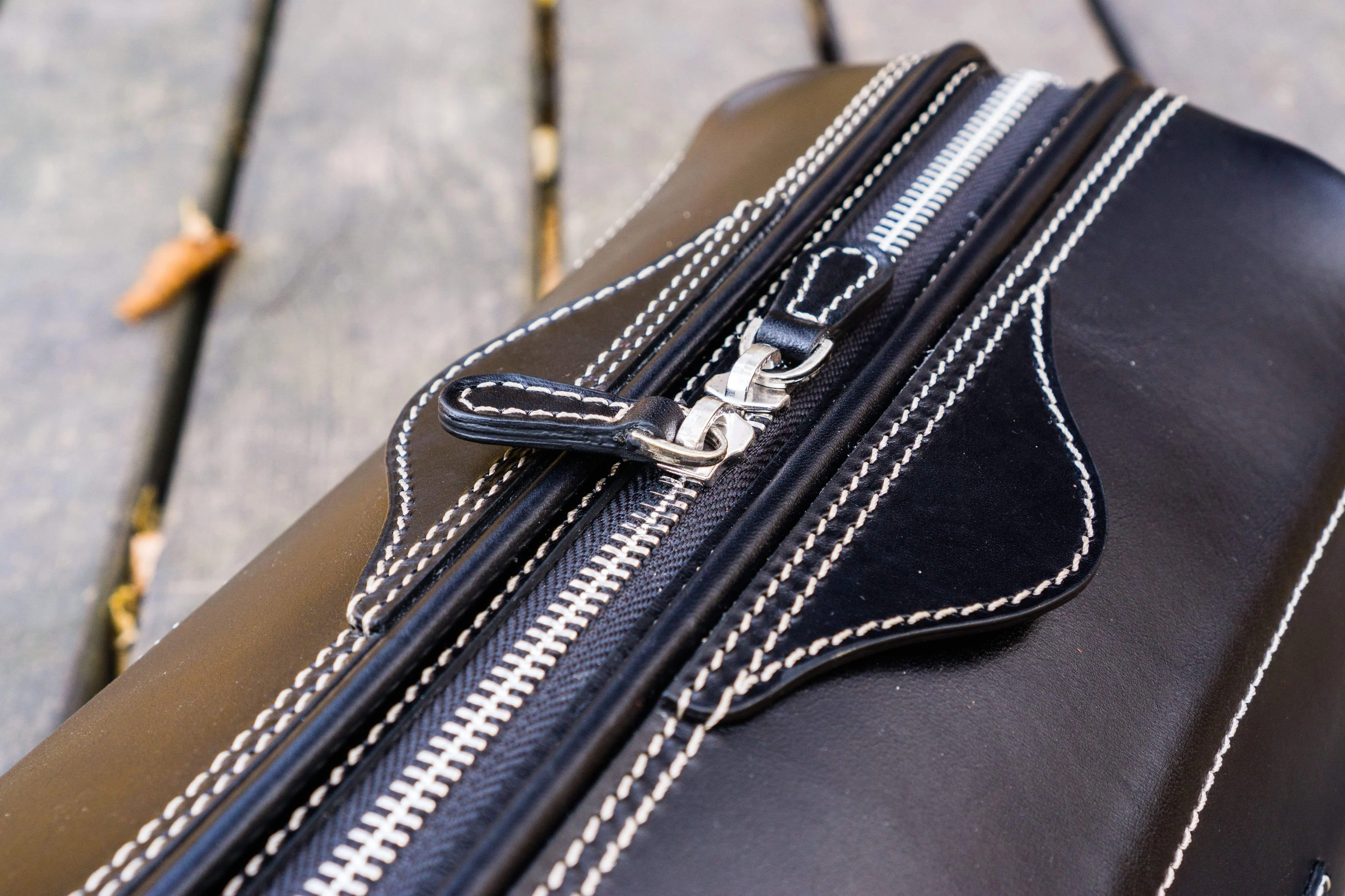 Leather Dopp Kit - Black