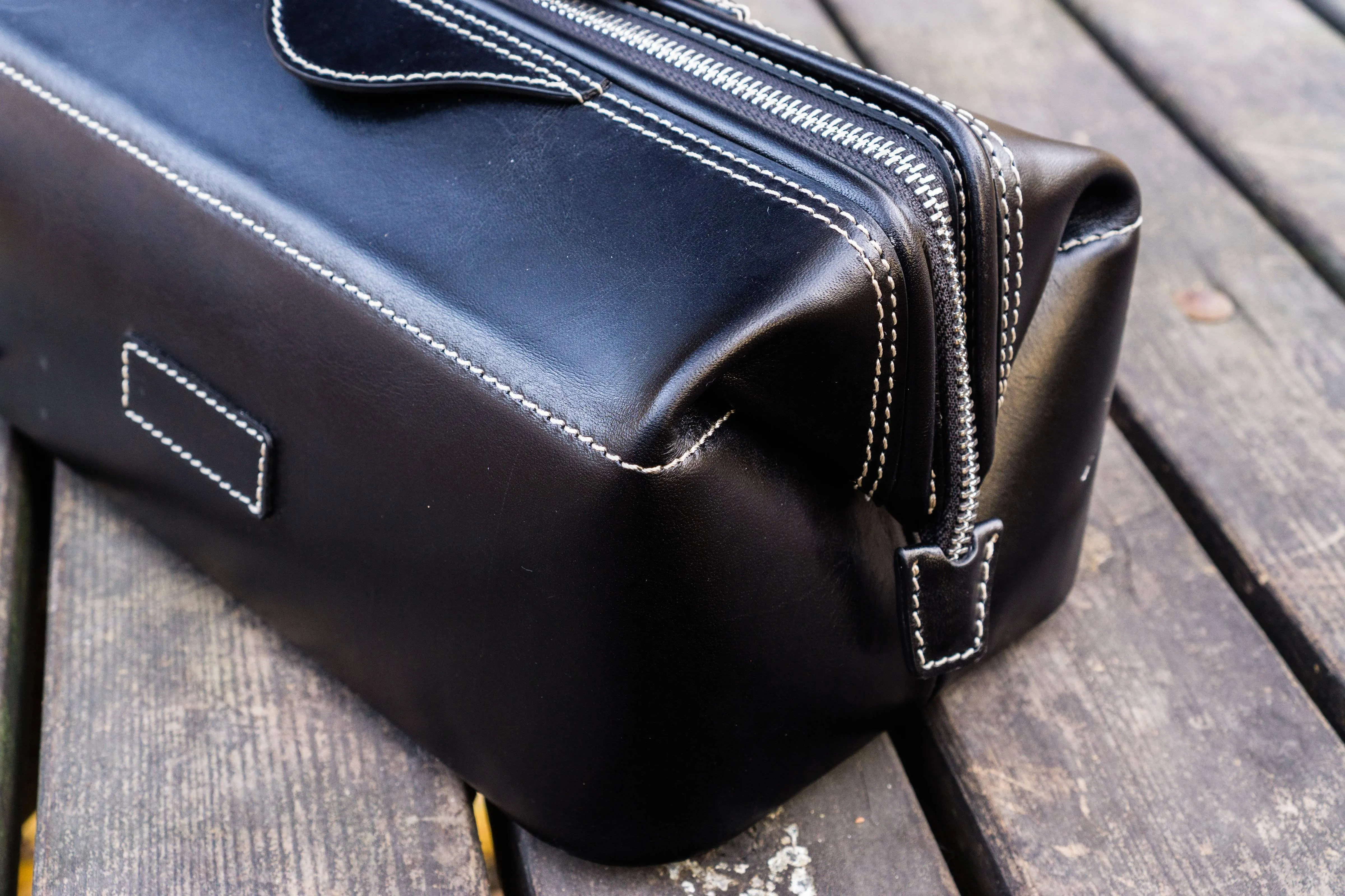 Leather Dopp Kit - Black