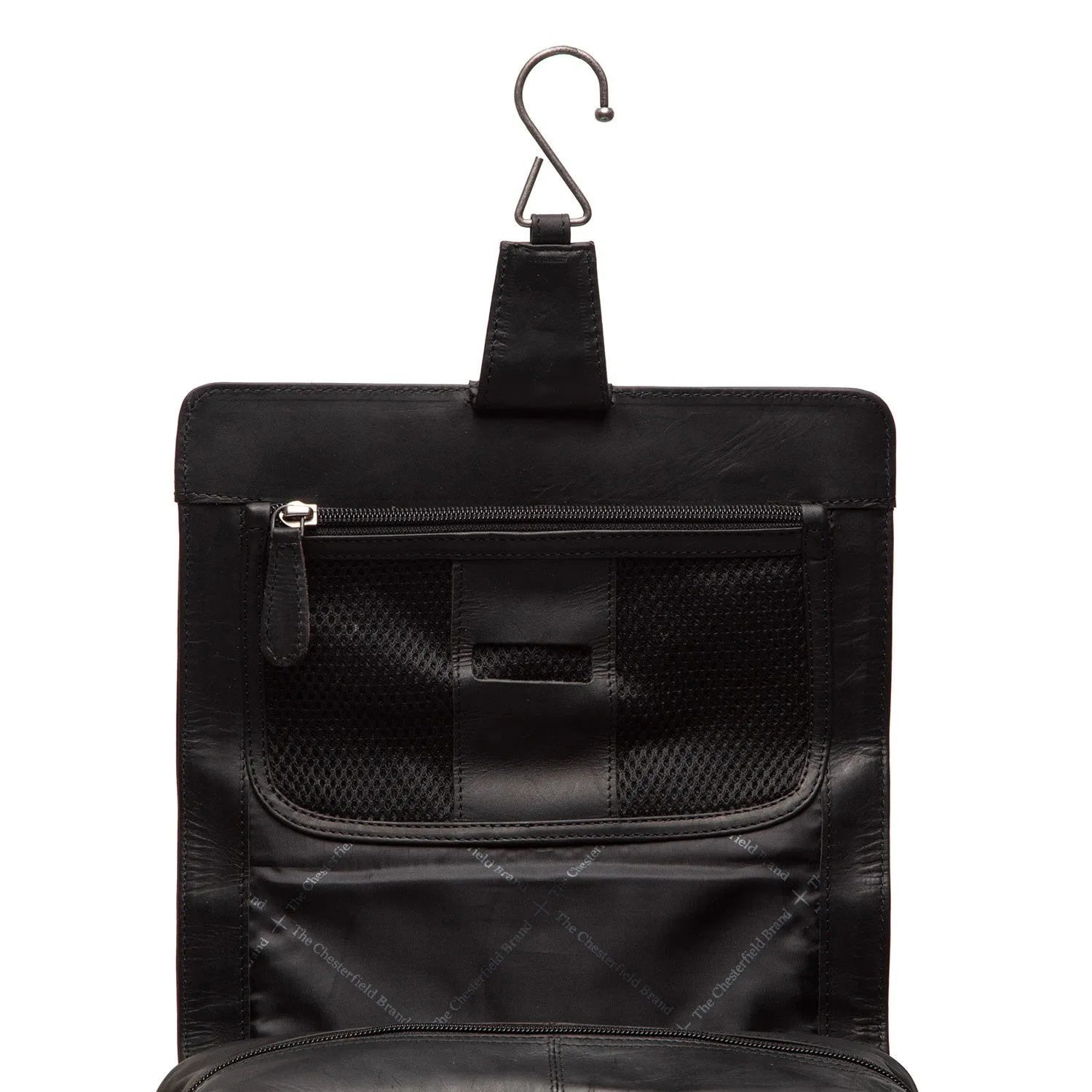 Leather Toiletry Bag Black Rosario