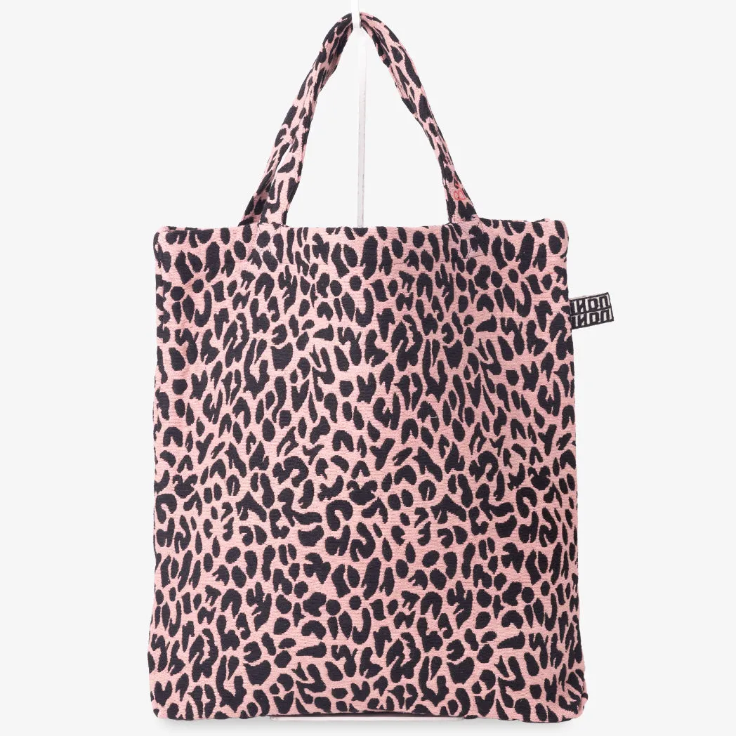 LEOPARD レオパードジャカード　トートバッグ・Pink/Black