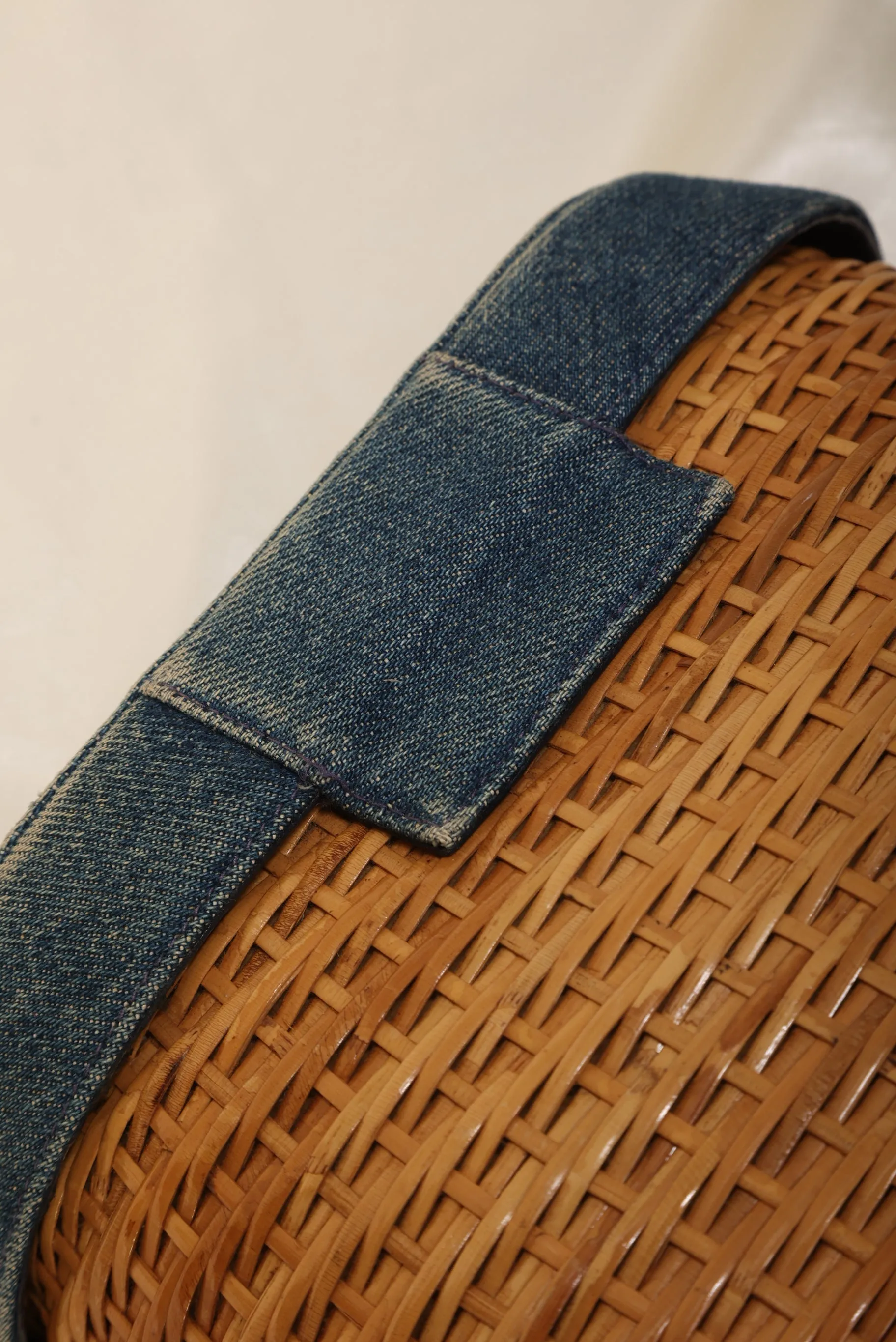 Limited Edition CL Denim Wicker Basket Bag